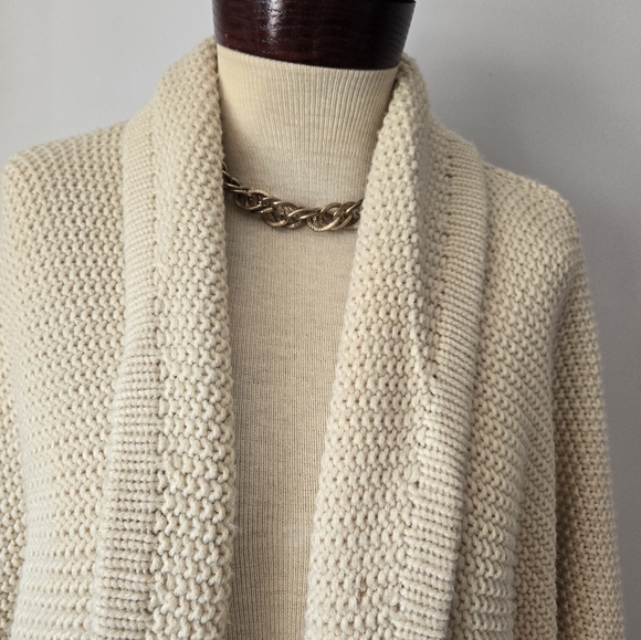 JILLIAN HARRIS × THE SKINNY Boyfriend Cotton Knit Open Front Cardigan. O/S - Picture 6 of 13